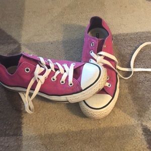 Hot pink converse sneakers